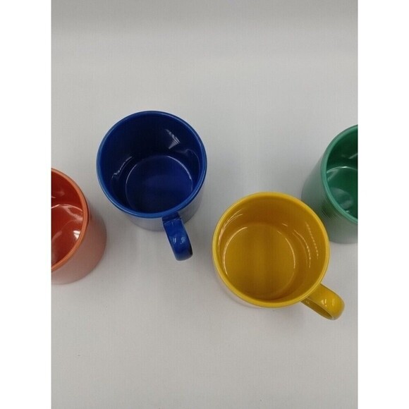 Concentrix Lynn’s Stoneware Coffee Four Piece Mug Set Rainbow Colors - Picture 2 of 13